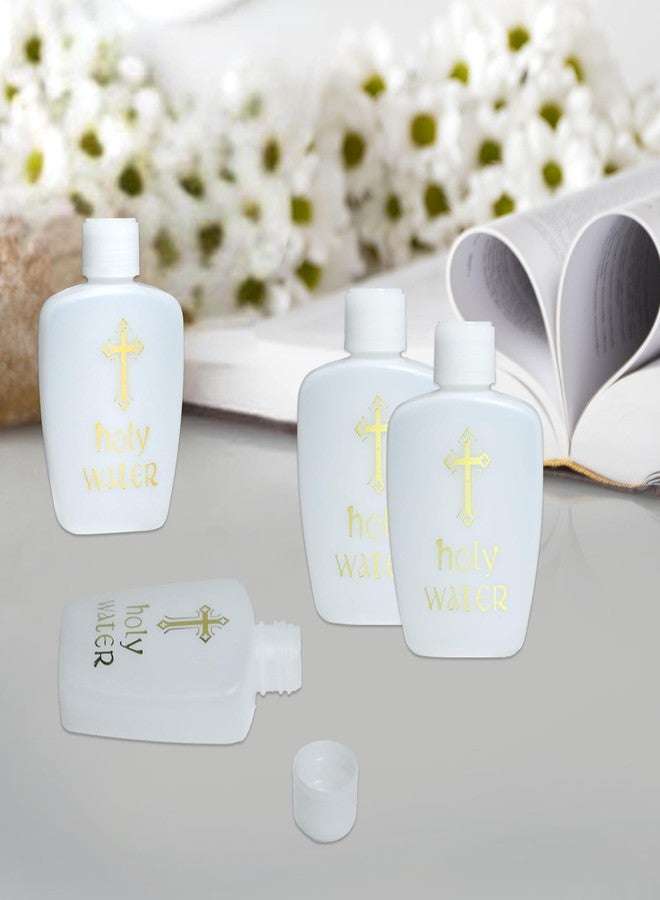 Gabrella Holy Water Bottle, 60ml/2oz Holy Water Holder Plastic Empty Containers With Screw Lid, Ceremonial Vial, Easter Baptism Party Prop (8 Pack (White)) - Image 5